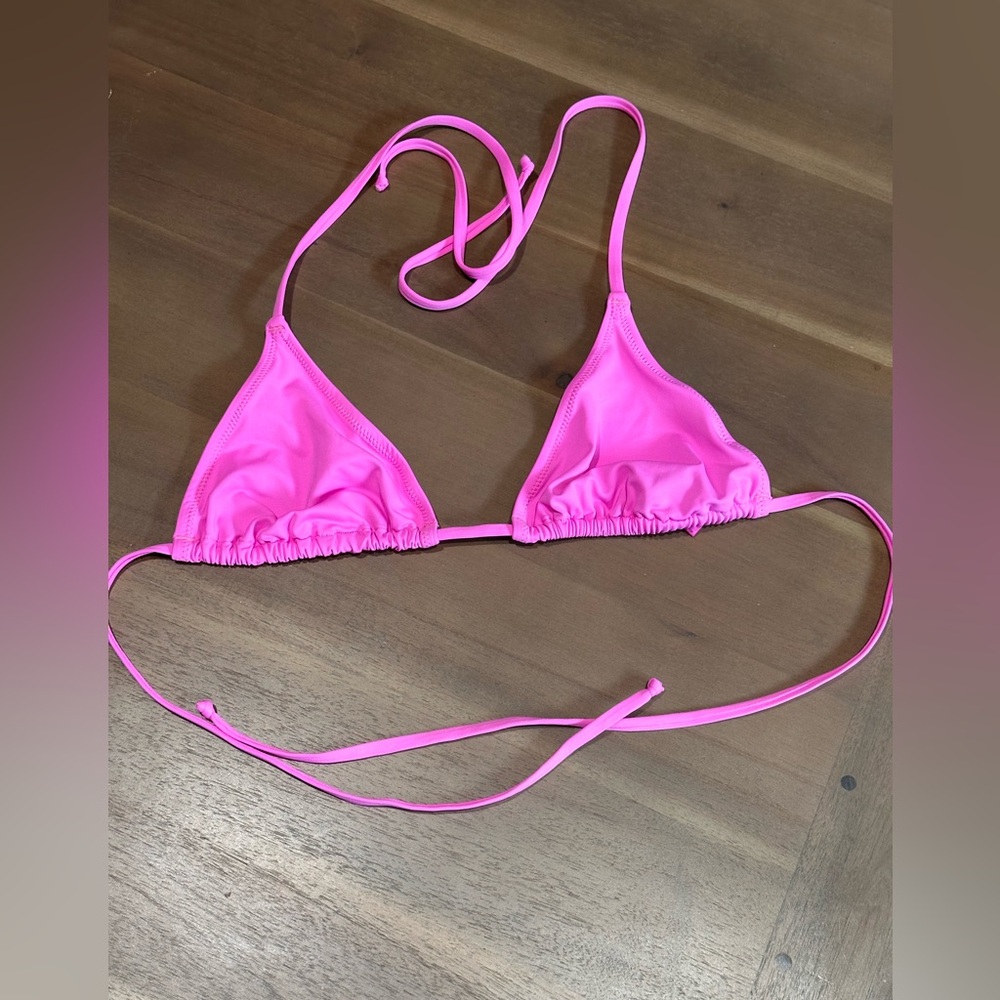 SKIMS pink bikini top Large